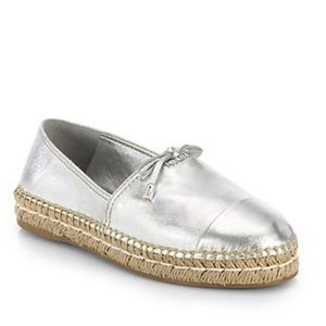 prada silver espadrilles